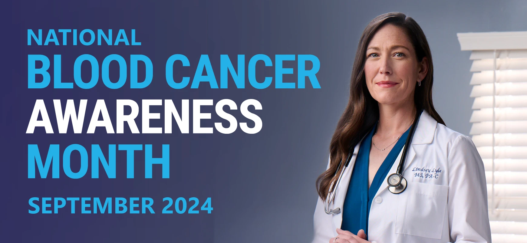 Female MPN expert linking to 2024 Blood Cancer Awareness blog