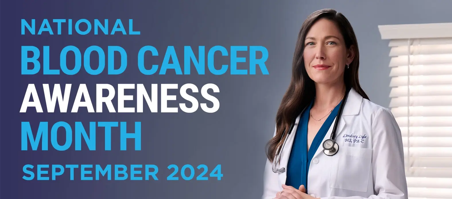Female MPN expert linking to 2024 Blood Cancer Awareness blog
