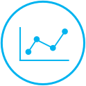 Line graph icon