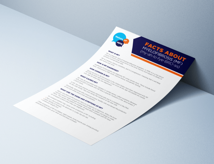 Graphic of the Fact about Myelofibrosis (MF) PDF