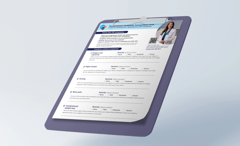 Graphic of MF Symptom Assessment Form